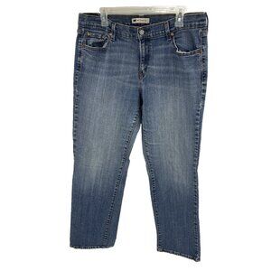Levis Womens 505 Straight Leg Jeans Medium Wash Denim Size 14
